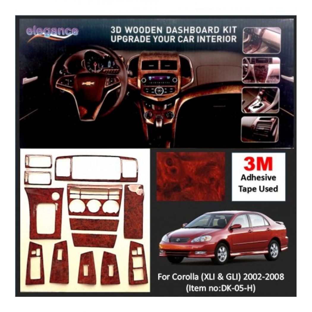 1 3D Wooden Car Dashboard Kit in Pakistan